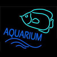 Aquarium With Fish Logo Neon Sign