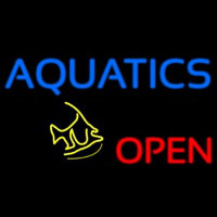 Aquatics Open Fish Neon Sign