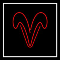 Aries With Border Neon Sign
