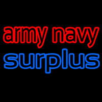 Army Navy Surplus Neon Sign