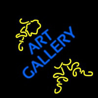 Art Gallery With Art Neon Sign