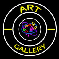 Art Gallery With Logo Neon Sign