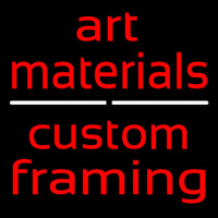 Art Materials Custom Framing Neon Sign