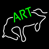 Art With Horse Neon Sign