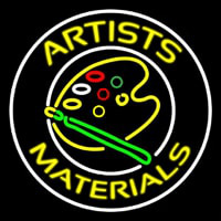 Artists Materials With Logo Neon Sign