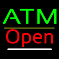 Atm Open Yellow Line Neon Sign