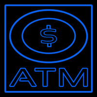 Atm With Dollar Symbol Neon Sign