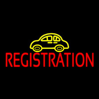 Auto Registration Car Logo Neon Sign