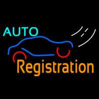 Auto Registration Neon Sign