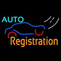 Auto Registration Neon Sign