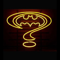 BAT Man Question Mark Retro Neon Sign