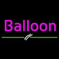 Balloon Line Green Neon Sign