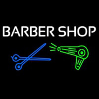 Barber Shop With Dryer And Scissor Neon Sign