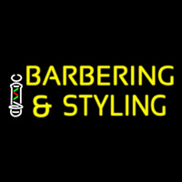 Barbering And Styling Neon Sign