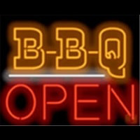 Bbq Open Barbeque Restaurant Board Neon Sign