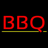 Bbq With Yellow Line Neon Sign