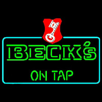 Beck On Tap Key Label Beer Neon Sign