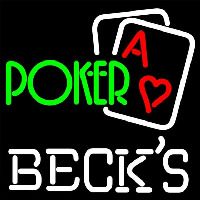 Becks Green Poker 16 16 Beer Sign Neon Sign