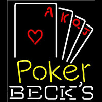 Becks Poker Ace Series Beer Sign Neon Sign