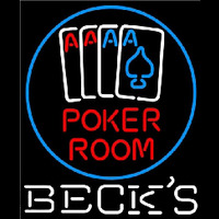 Becks Poker Room Beer Sign Neon Sign