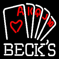 Becks Poker Series Beer Sign Neon Sign