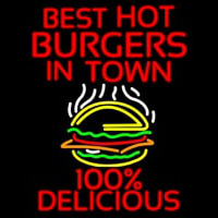 Best Hot Burgers Intown Neon Sign