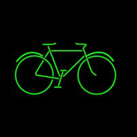 Bicycle Green Neon Sign