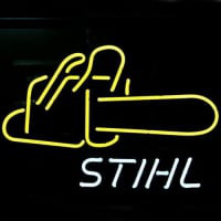 Big Stihl Chain Saw Chainsaw Logo Pub Display Neon Sign