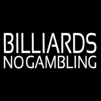 Billiards No Gambling 3 Neon Sign