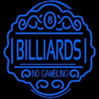 Billiards No Gambling Neon Sign