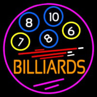 Billiards With Logo 2 Neon Sign