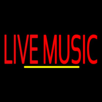 Block Live Music Red 1 Neon Sign