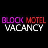 Block Motel Vacancy Neon Sign