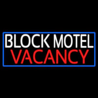 Block Motel Vacancy Neon Sign