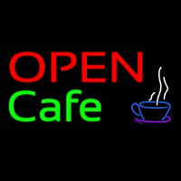 Block Open Cafe Neon Sign