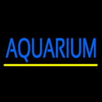 Blue Aquarium Yellow Line Neon Sign