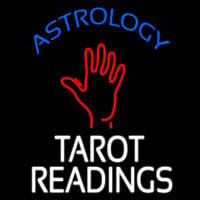 Blue Astrology White Tarot Readings Neon Sign