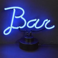 Blue Bar Desktop Neon Sign
