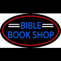 Blue Bible Book Shop Neon Sign