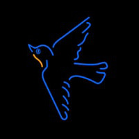 Blue Bird With Logo Neon Sign
