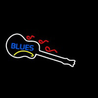 Blue Blues White Guitar Neon Sign