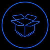Blue Bo  With Circle Border Neon Sign