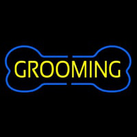 Blue Bone Yellow Grooming Neon Sign