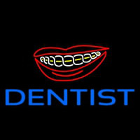Blue Braces Dentist Neon Sign