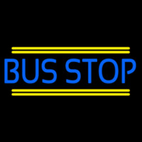 Blue Bus Stop Neon Sign