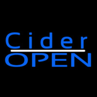 Blue Cider Open Neon Sign
