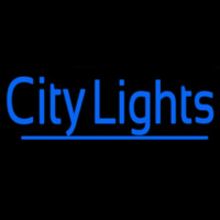 Blue City Lights Neon Sign