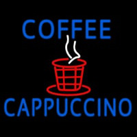 Blue Coffee Cappuccino Neon Sign