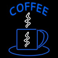 Blue Coffee Cup Neon Sign