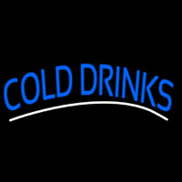 Blue Cold Drinks Neon Sign